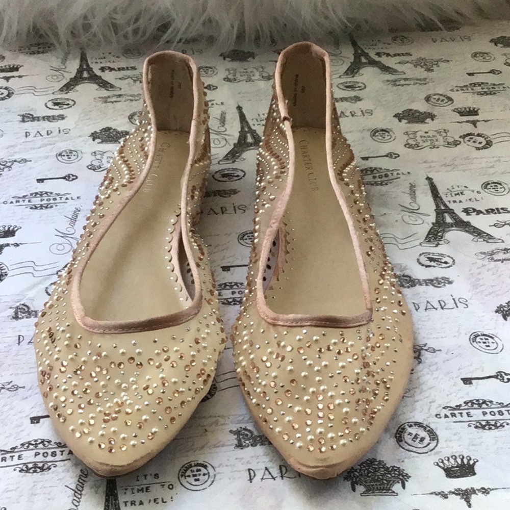Illusion Jeweled Ballet Slippers
